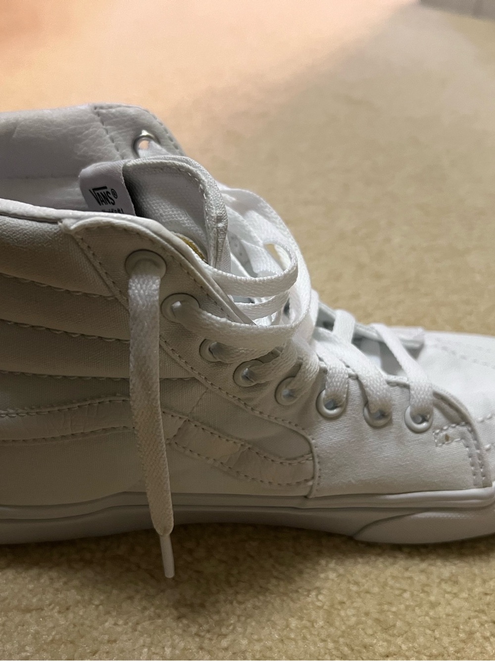 Vans Sk8-Hi All White High-Top Sneakers